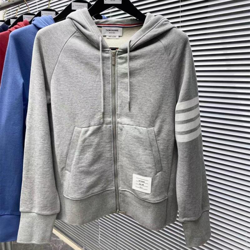 Unisex Hooded Zip-Up Sweatshirt Men Women Lightweight Cotton Pullover Casual Streetwear Fall