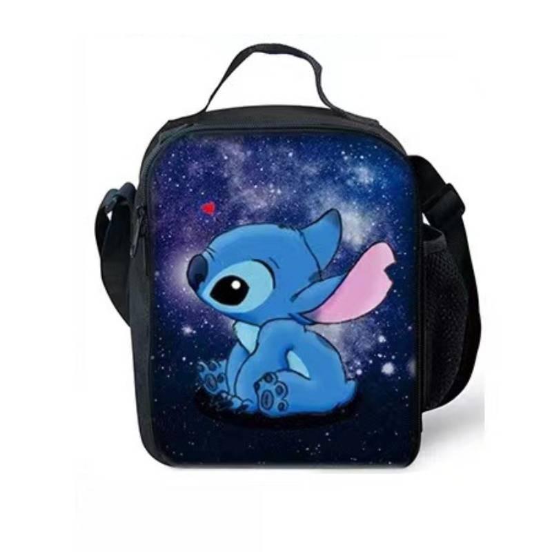 Stitch Lunchbox With Polyester Fabric For Kids School Lunch And Portable Design