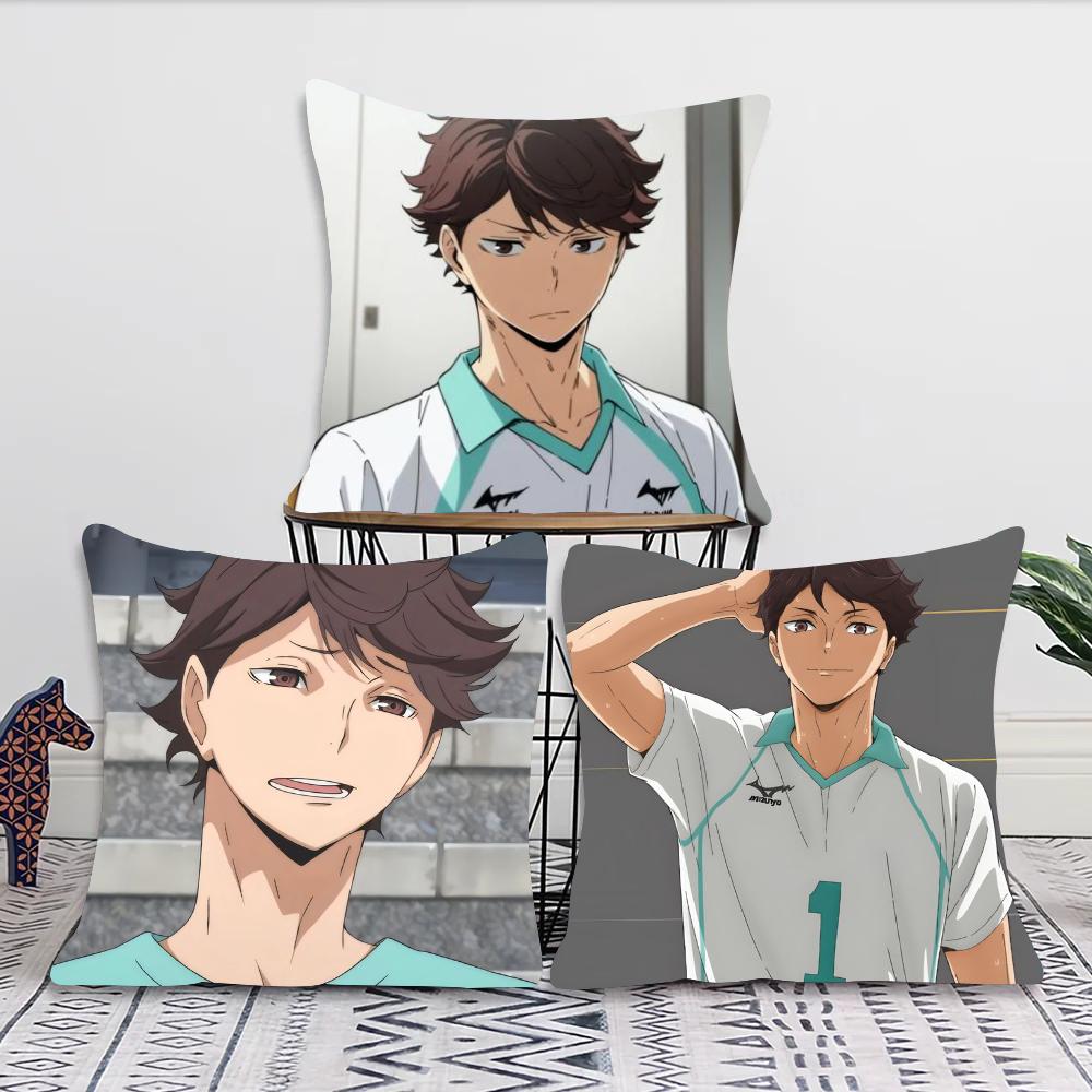 1 шт. Классическая аниме Хайкюу Наволочка Квадратная Спальня Диван Отдых Уют Подушка Автомобиль Гостиная Домашний Декор