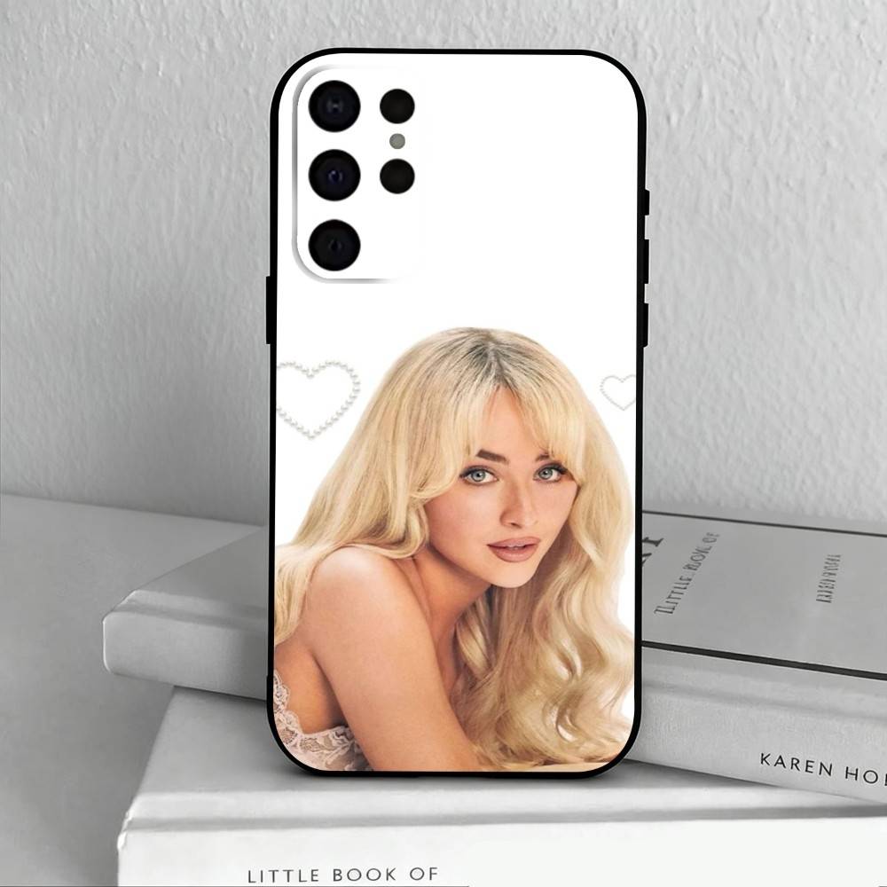 Singer S-Sabrina C-Carpenter Phone Case For Samsung S25,S24,S21,S22,S23,S30,Ultra,S20,Plus,Others Soft Black Cover