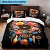 Dreamcatcher Fantasy Flowers 3pcs Bedding,Including 1pc Duvet Cover And 2pcs Pillowcases Perfect for Christmas,Ideal for Bedroom, Dormitory