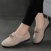 Doudou Shoes Women's Autumn and Winter All-match Flat Outer Wear Plus Velvet Thick Warm Cotton Shoes
