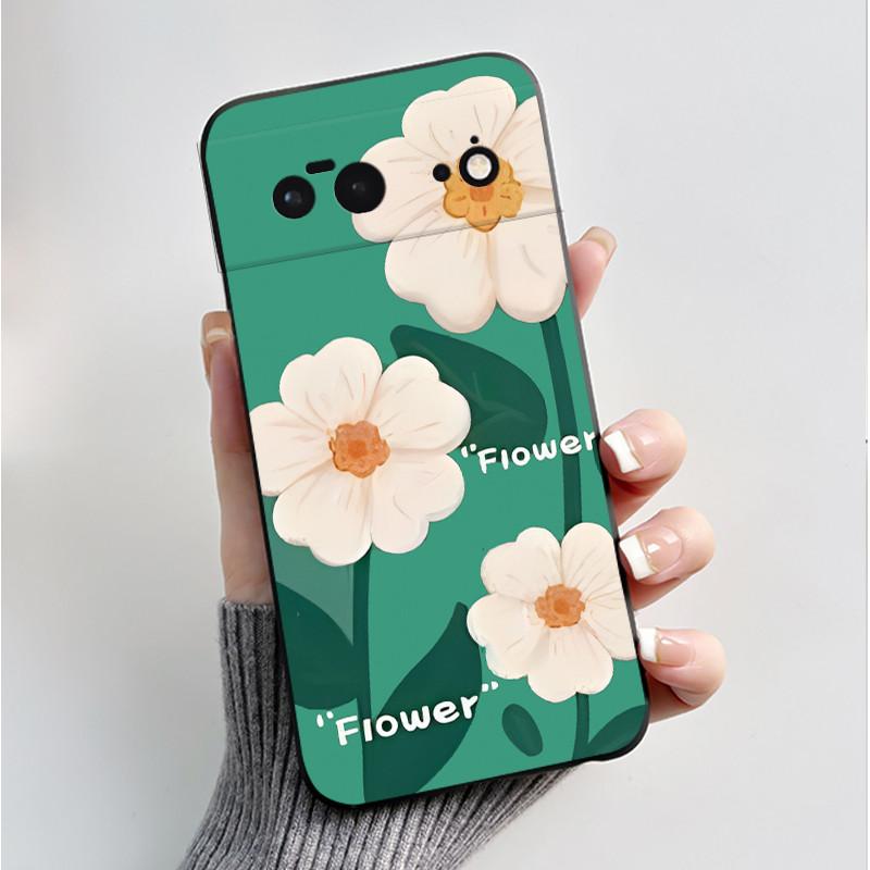 For Google Pixel 6 / Pixel 6 Pro Case Luxury Fashion Butterfly Flowers Black Soft TPU Silicone Back Cover Pixel6 6Pro Phone Case