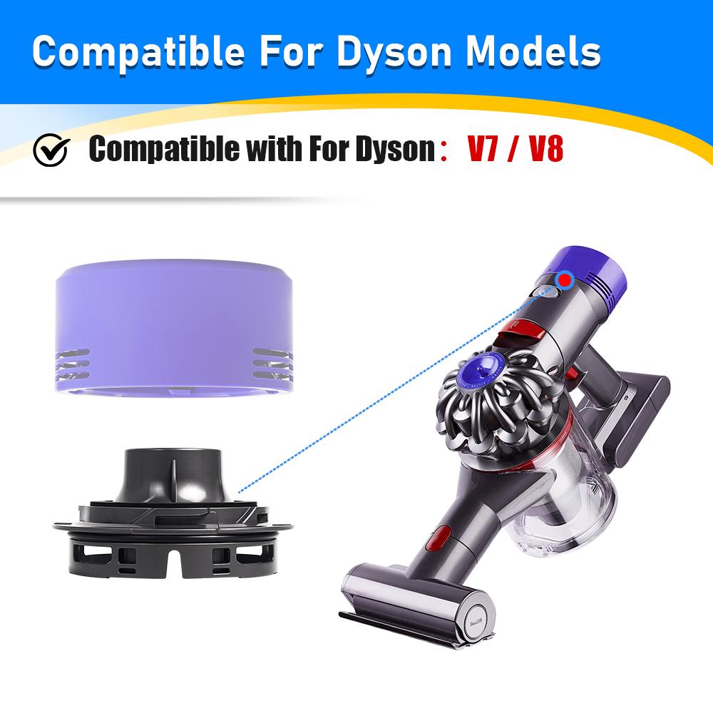 For Dyson V7 V8 Vacuum Cleaners Replacement Pre-Filter and Post- Filter Bottom Lid Top Fixed Sealing Ring of Dust Accessories