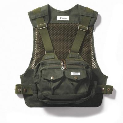 Foxfire 6210151 РыбалкаКемпинг Нагрудный жилет на лямках, Оливковый, Универсальный размер