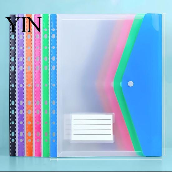 Card Organizer Pouch 11 Hole Expanding File Pockets, Reusable PP Document Sleeves, Transparent Student Project Waterproof Bag for Home Office