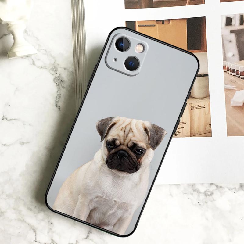 Милый Мопс Собака Чехол Для iPhone 15 16 13 12 Mini 11 14 Pro Max 7 8 Plus X XR XS Max Чехол для Телефона