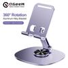 Вращение на 360 ° Цельнометаллический держатель для мобильного телефона из алюминиевого сплава Универсальный кронштейн Складной дизайн с двойным валом Устойчивый против падения для iPhone / iPad