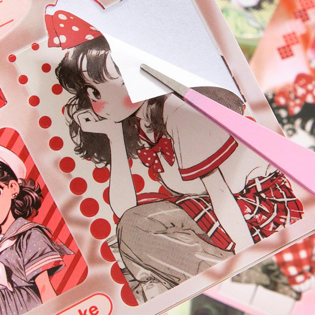 Японский альбом с наклейками эпохи Сёва Память тысячелетия Наклейки для скрапбукинга для DIY крафт-сцен Кавайная канцелярия 60 шт.