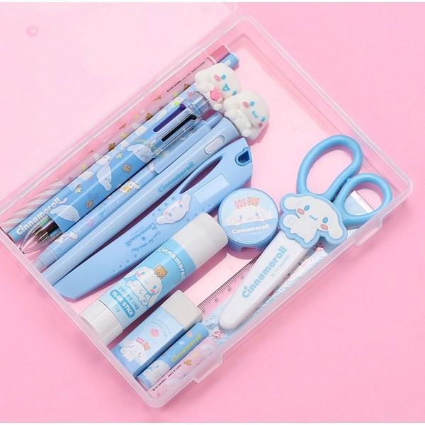Sanrio Case Stationery Set Cinnamon Roll, Blue, 1 Set