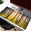 Sunlight Forest Landscape Mouse Pad Large Gaming Mats Setup Playmat Office Carpet Desk Mat Mousepad Speed Mouse Pads Decoration