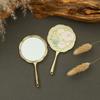 Vintage Chinese Style Metal Mirror Portable Pocket Make-up Mirror Fashion Vanity Mirror  Bedroom