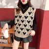 Winter Autumn Women Vest Knitted Love V-collar Sleeveless Casual Sweater Stretch Pullover Vest
