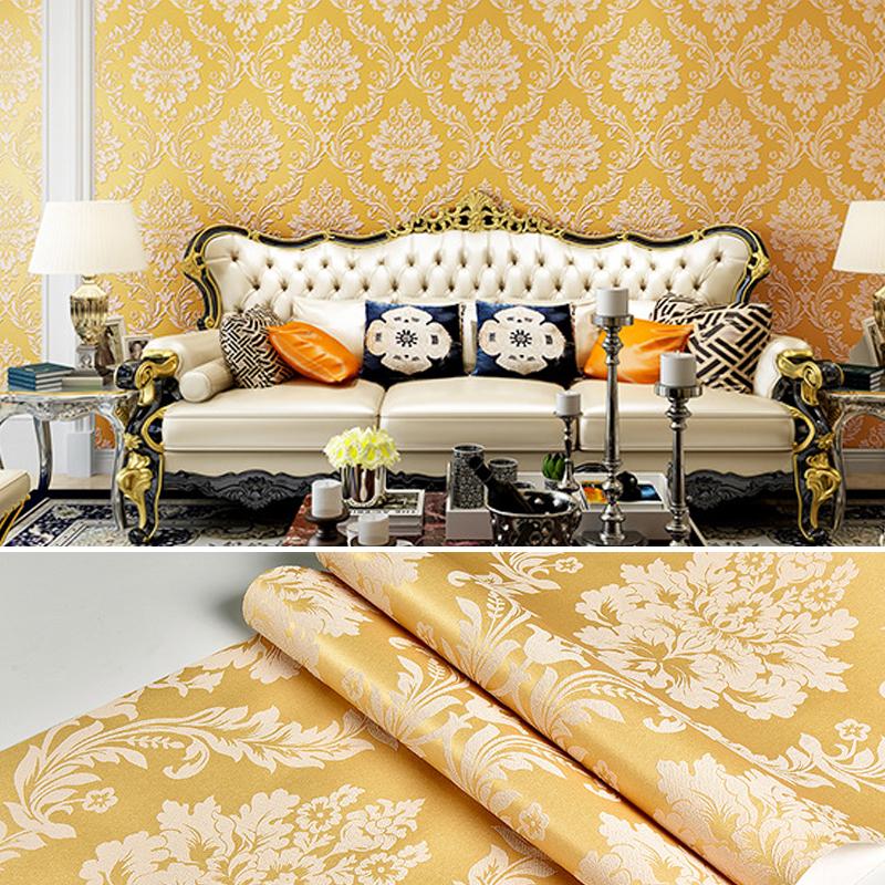 10M Роскошные европейские обои в нетканом стиле для ТВ-фона, декор, классические 3D рельефные обои, рулон обоев, обивка