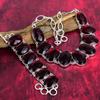 Faceted Garnet Gemstone 925 Solid Sterling Silver Jewelry Set, Handmade Necklace & Bracelet Set For Her, Beauteous Oval Shape Garnet Jewelry For Love