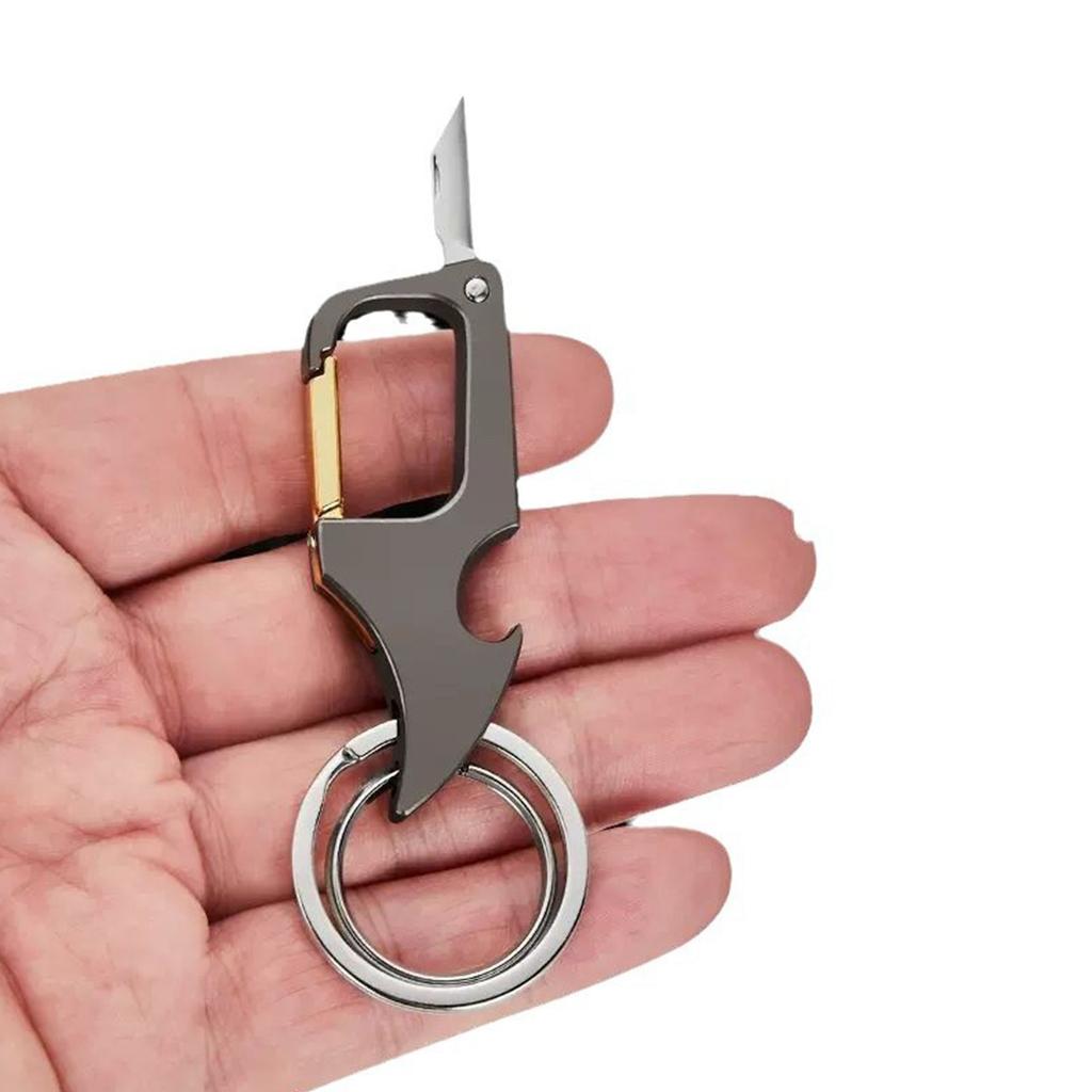 Многофункциональный и практичный брелок для ключей из сплава с небольшим ножом для разборки кронштейна экспресс-доставки