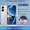Защитная пленка для экрана Xiaomi Redmi Turbo4 3 14C 13C 12C POCO M6 F6 C65 C55 Мягкая прозрачная утолщенная гидрогелевая пленка EPU с защитой от царапин, автоматическое исправление за считанные секунды