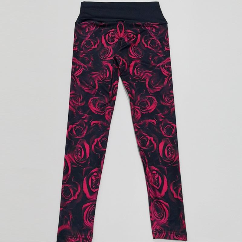 Womens Yoga 3D Printed Leggings Stretchy Female Push Up Running Fitness Pants High Waist Compression Tights Sport Pants