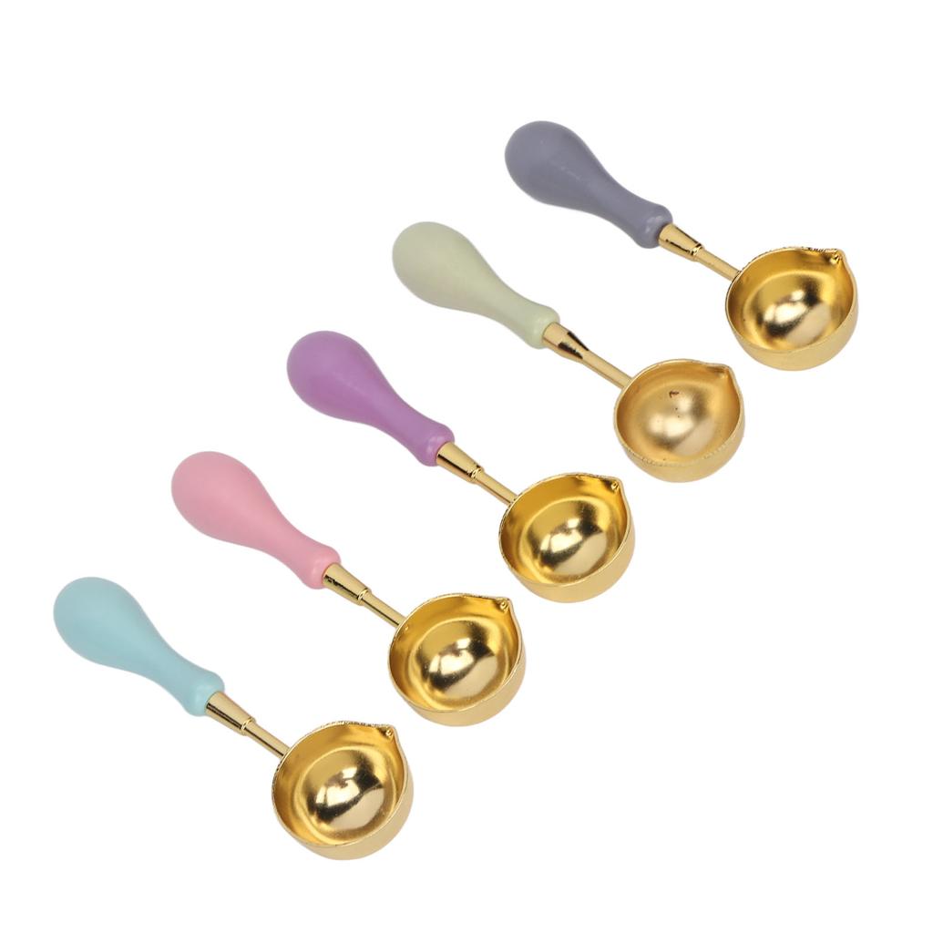 5 шт. ложка для воска деревянная медная современная элегантная носимая плавильная ремесленная ложка для воска для упаковки