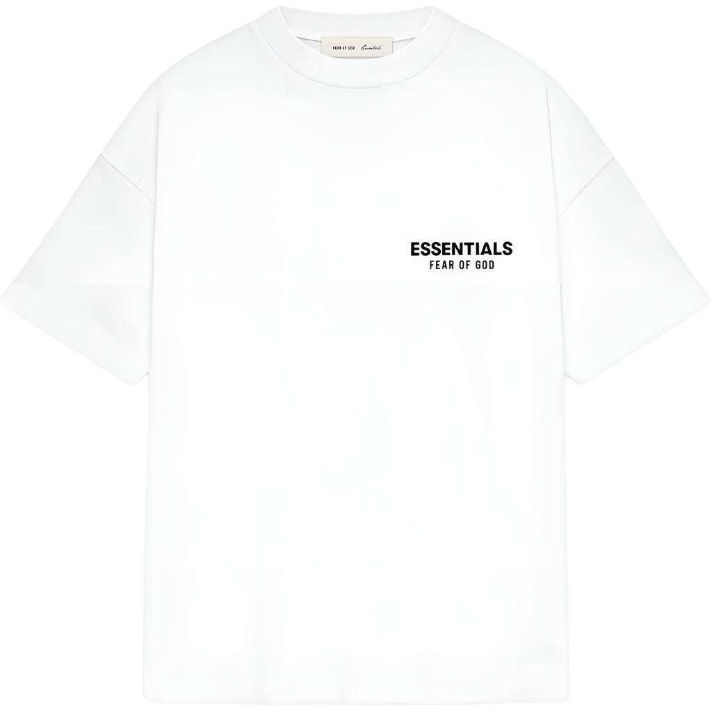 Fear of God Essentials Классическая футболка Ярко-белая Унисекс Топы 125AS264173F