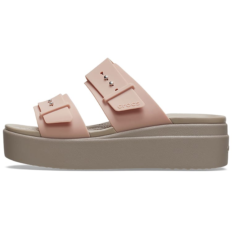 Crocs Светлый румянец Бруклинская сандалия 'Коричнево-бежевый' Женская 207431-6RL