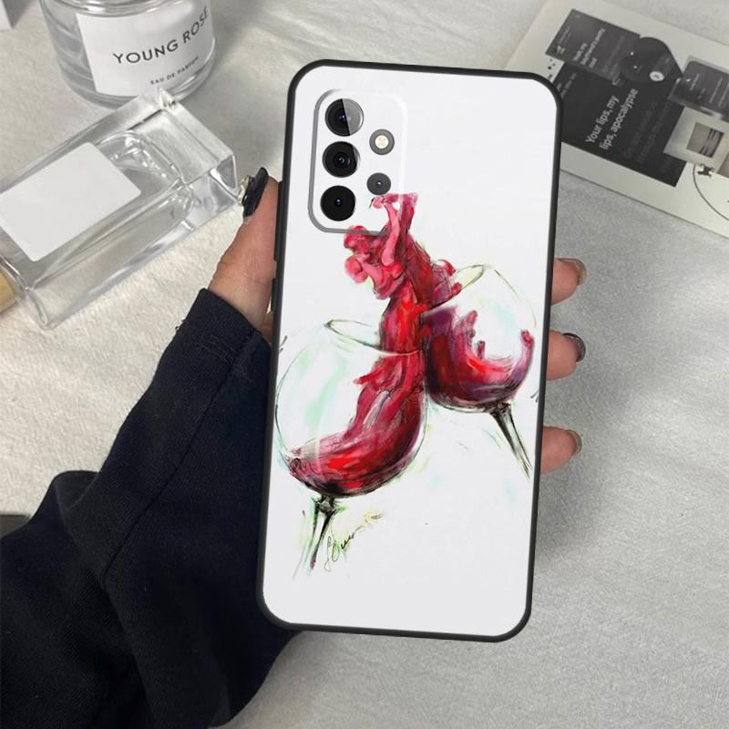 Кейс-арт для бокала красного вина для Samsung Galaxy A06 A16 A26 A36 A56 A53 A32 A52 A33 A13 A55 A35 A15 A14 A34 A54 A17