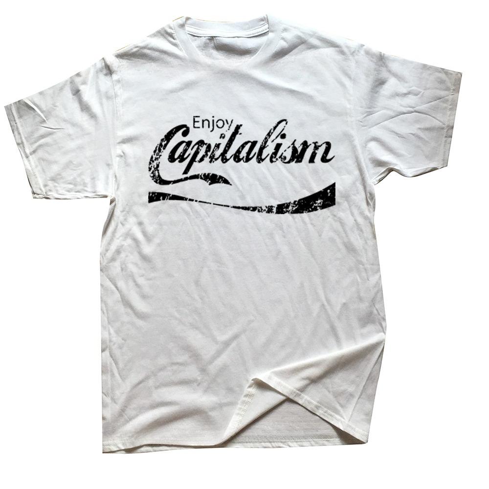 Enjoy Capitalism American Political Money T Shirts Cotton Streetwear Short Sleeve Birthday Gifts Summer Style Tshirt Unisex