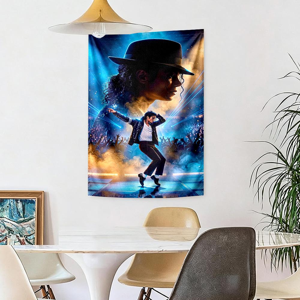 Michael Jackson2 Wall Decor Tapestry Art For Pet Memorial Birthdaywedding Party Backdrop Family Gift