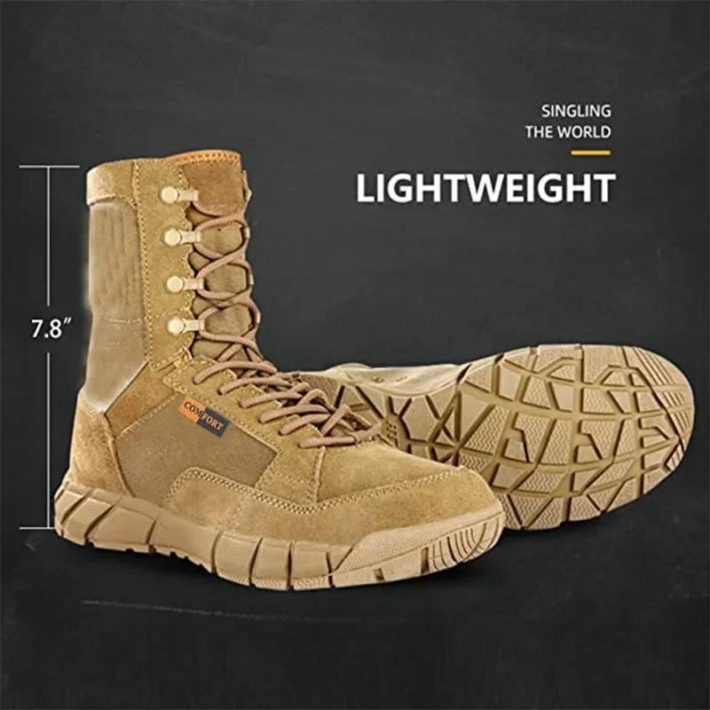 Модные высококачественные мужские походные ботинки Desert High Tactical Boots мужские солдатские боевые ботинки