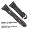 Smooth Surface Watch Band Replaceable Excellent Silicone Wristwatch Strap Replacement for Casio W-96H