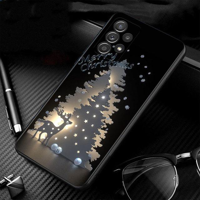 Чехол для телефона Samsung Galaxy A73 A72 A71 A12 A21s A22 A23 A31 A32 A51 A52 A52s A53 A02s, чехол с рождественской елкой и оленем