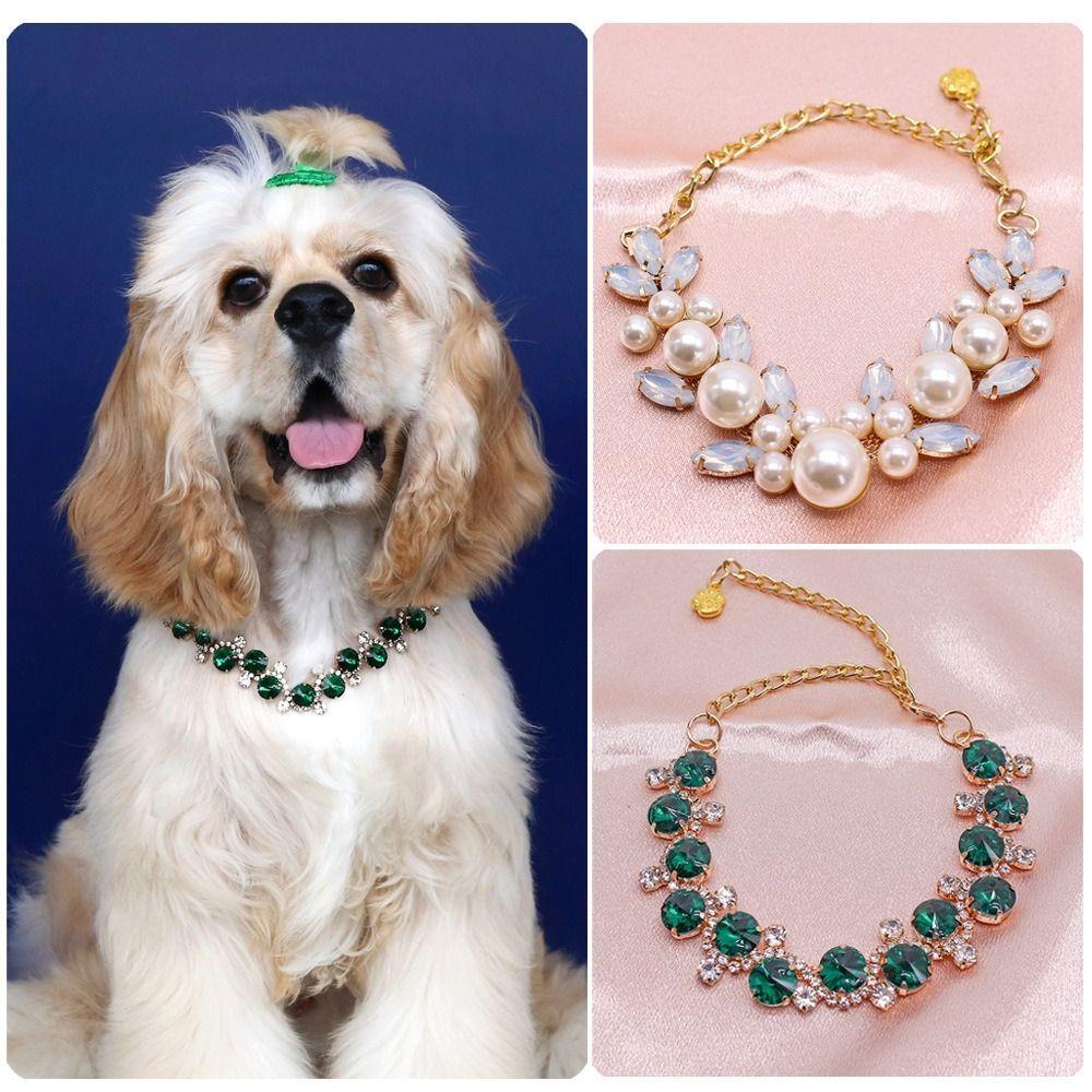 Adjustable Cat Collar Full Diamond Diamond Collar Luxury Pet Accessories Wedding Photography