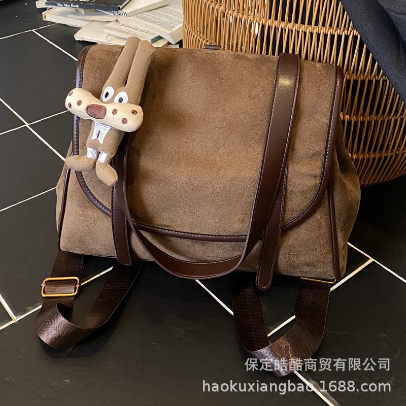 Повседневная сумка-мессенджер в стиле ретро большой вместимости женская 2025 новая популярная модель на осень и зиму рюкзак школьная сумка