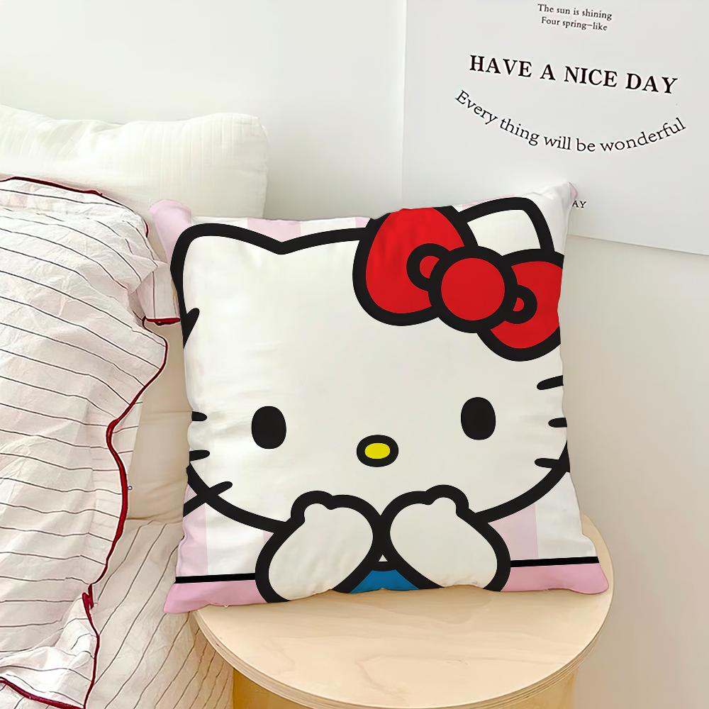 Cartoon Cute Pink Kawaii H-Hello K-Kitty Cat Sro Comfort Soft Hogar Pillowcase Sofa Living Room Bed Home Decor Protective Covers