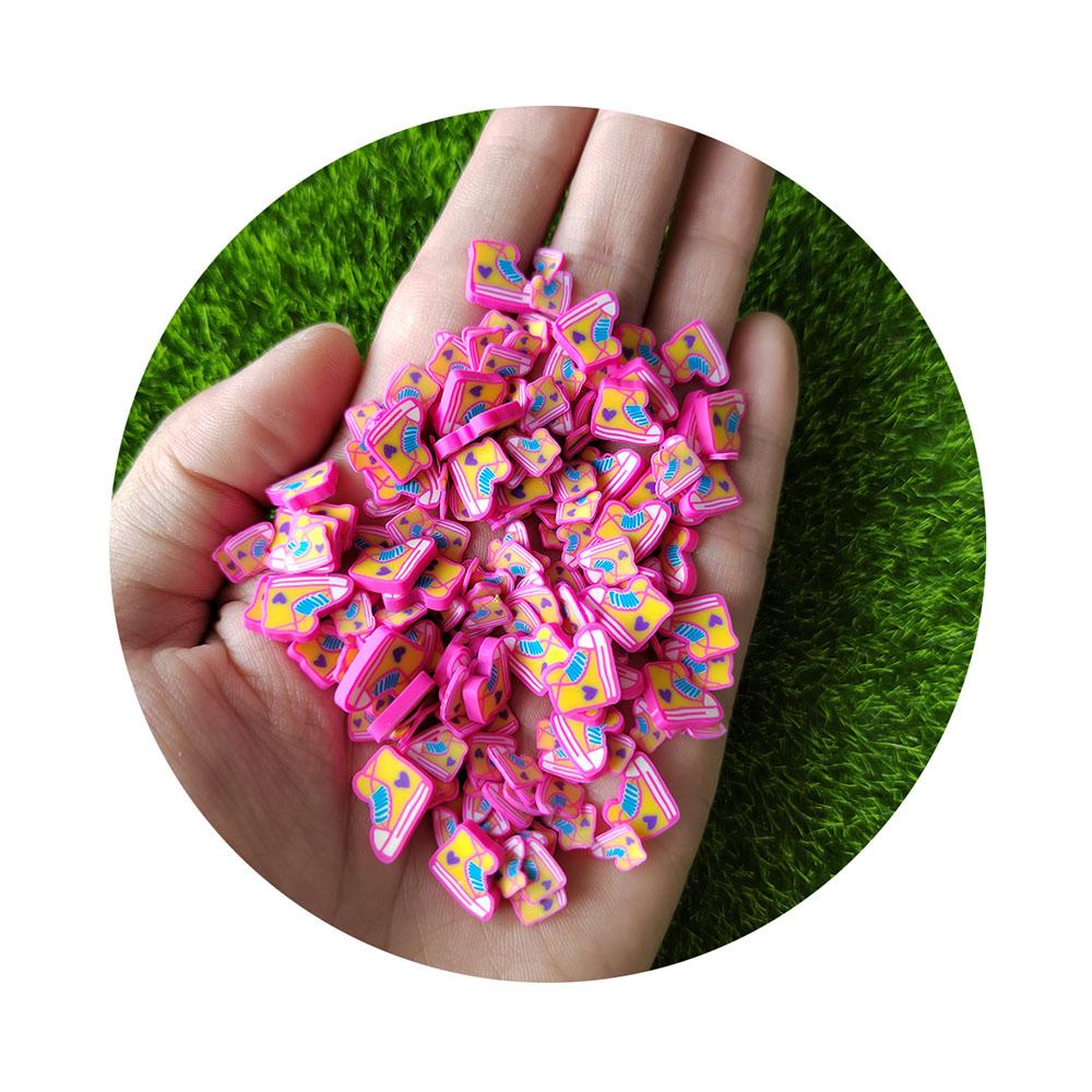 5mm 10mm Shoes Confetti Sprinkles Polymer Clay Slices for Nail Decoration Slime Play Toys and Stickers & Decals