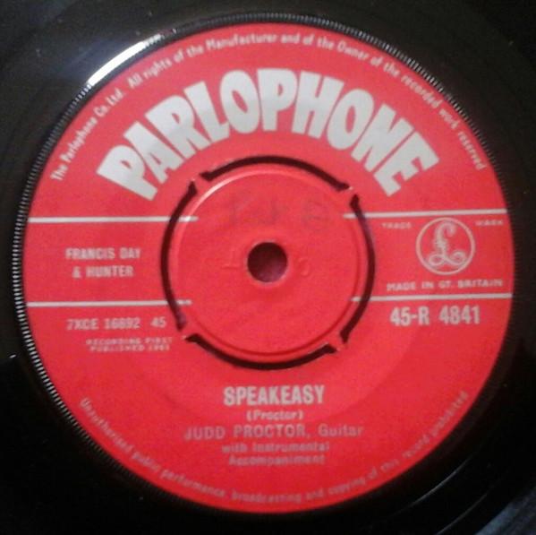 7-дюймовая пластинка JUDD PROCTOR Speakeasy Clearway 45R4841 Parlophone 1961 UK Поп Б/у