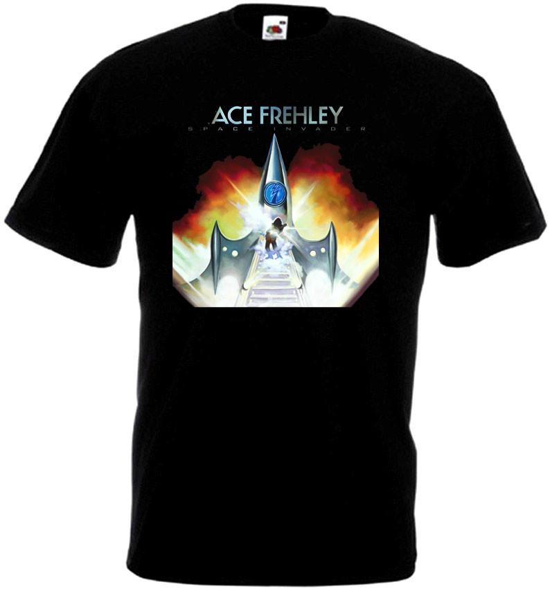 26 Ace Frehley Space Invader v8 T-shirt black hard rock heavy metal all sizes S-5XL Unisex T-Shirt