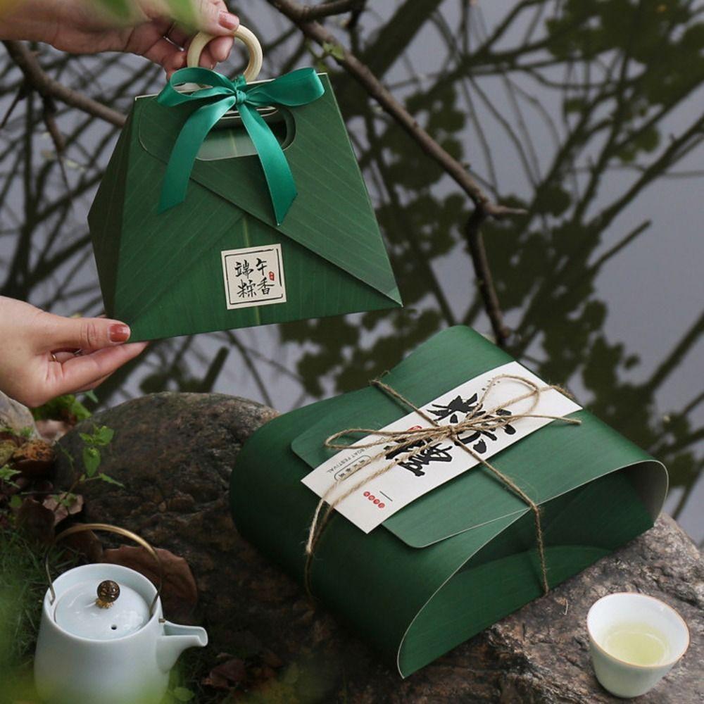 Premium Zongzi Gift Box Portable Luxury Gift Box Gift Bag Empty Packaging Box  Festival Present