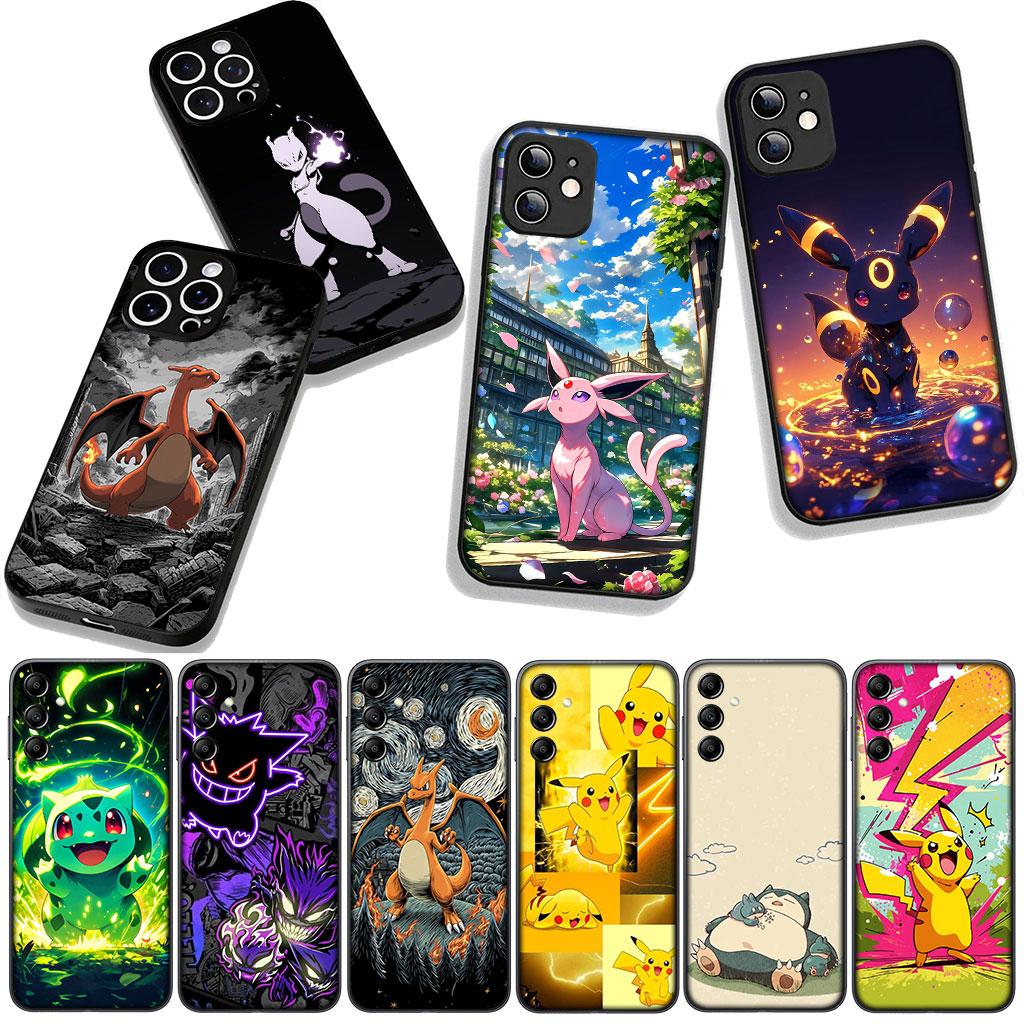 Чехол для телефона P-Pokemons Charmander P-Pikachus Mewtwo для Apple iPhone 16 15 14 Plus 13 12 Mini 17 Pro Max + ProMax 16E Air Case