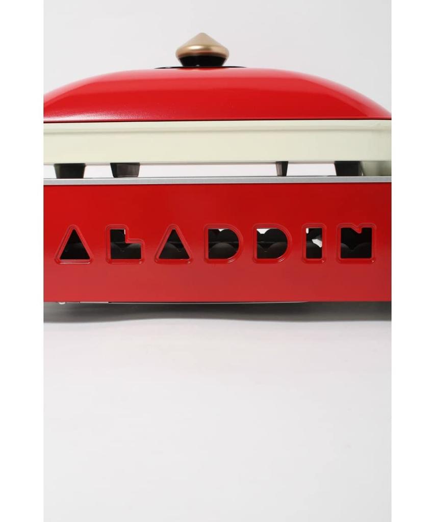 Aladdin Portable Gas Hot Plate Petit Pan Cassette Cylinder Type with 2 Plates Flat Plate 2 Color Pot Page X Sengoku Aladdin Recipe Book Red / [Orange