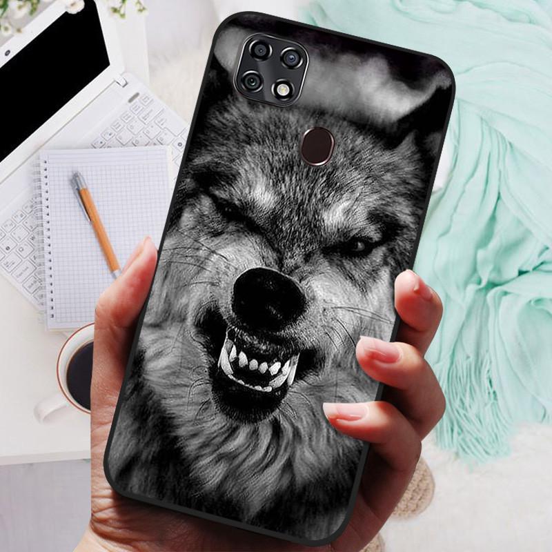 Для ZTE Blade 20 Smart Чехол Черная Крышка Лев Волк Силиконовые Мягкие Задние Чехлы Для ZTE Blade 20 Чехол для Телефона Blade20 Защитный Чехол