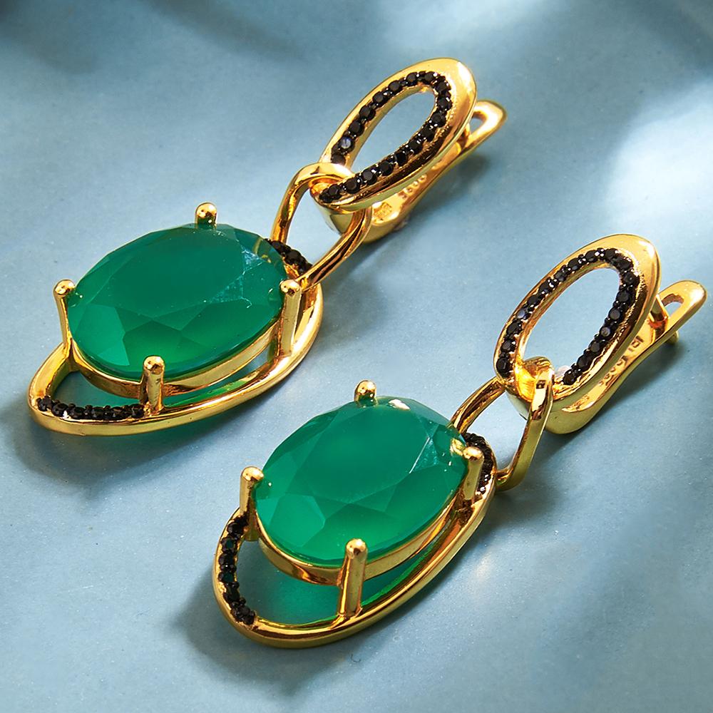 Светлые роскошные серьги с зеленым агатом и натуральным драгоценным камнем, дизайн для женщин, серебро 925 пробы, ювелирные изделия, подарок на годовщину