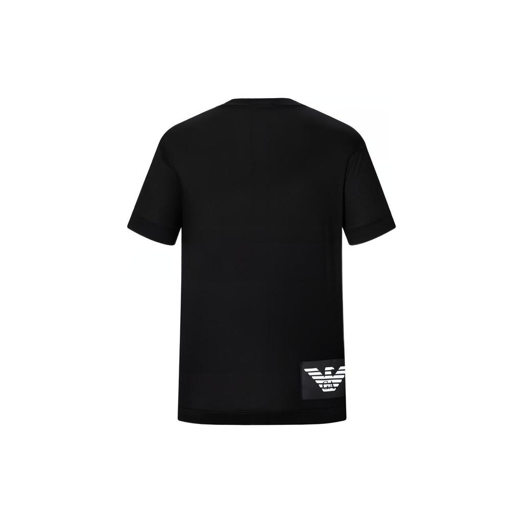 Emporio Armani Мужская футболка с коротким рукавом и вышивкой тигра SS22 Топы Черный 3L1TCH-1JUVZ-0999