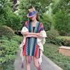 Retro Ethnic Style Shawl Cape Ruffled Stringy Selvedge Big Flow Multi-Color Coat Xinjiang Yunnan Travel Photo Outside