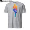 Abstract Colorful Silhouette Baseball Player Unisex T-Shirt | Hitting Ball