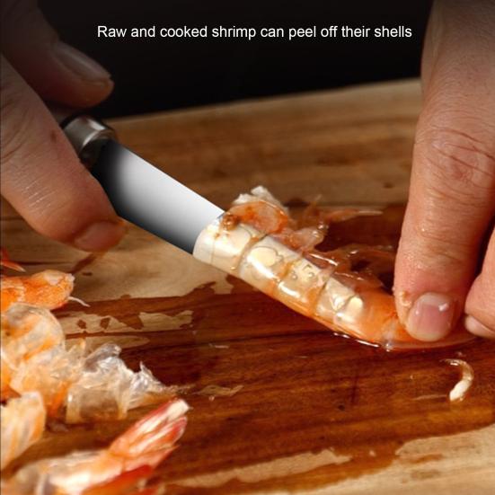Shrimp Line Cutter Non-slip Fast Cleaning Sharpen Blade Anti-deform Rust-resistant Shrimp Peeler for Kitchen
