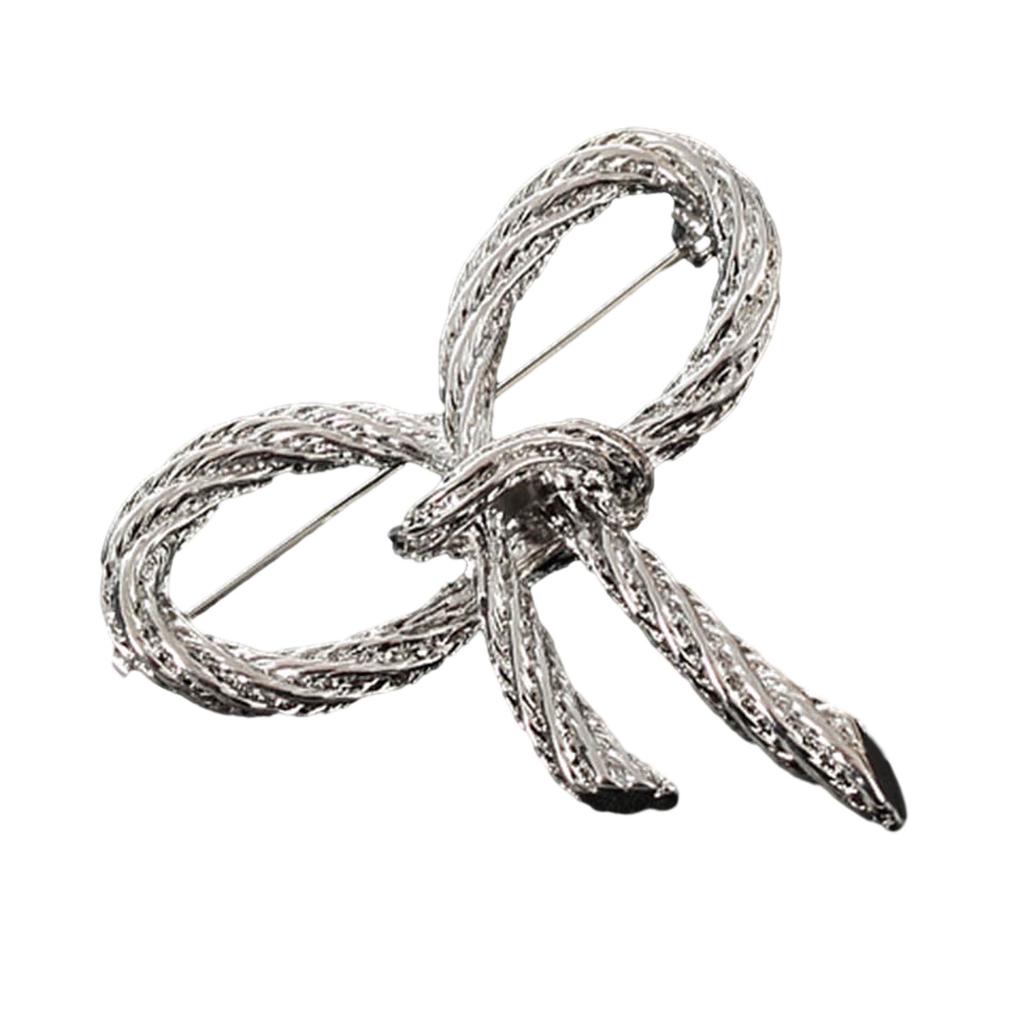 Универсальная брошь-шарм с закрученным бантом, модная брошь-украшение, трендовое украшение для вечернего платья для женщин и девушек