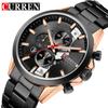 Luxury Brand Watches for Man Casual Clock with Chronograph Luminous Hands Leather Straps Wristwatches Male