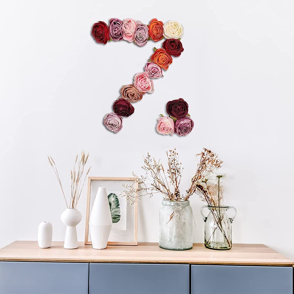 25 Pieces White Rose Artificial Flower Head Vintage Dried Flower Artificial Rose Head Silk Fake Rose for Wedding Centerpiece Decoration