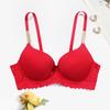 Women Bra Shiny Rhinestone Decor Underwear Cut-Out Lace Women's Lingerie B Cup